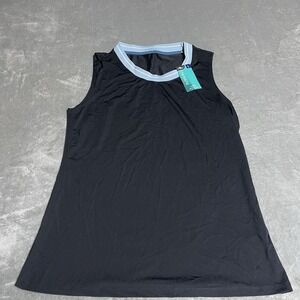 New Crane Athletic Tank Top Womens Large Black Sleeveless Workout Gym Run